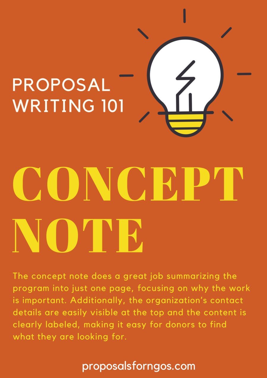 how to write concept note for research proposal