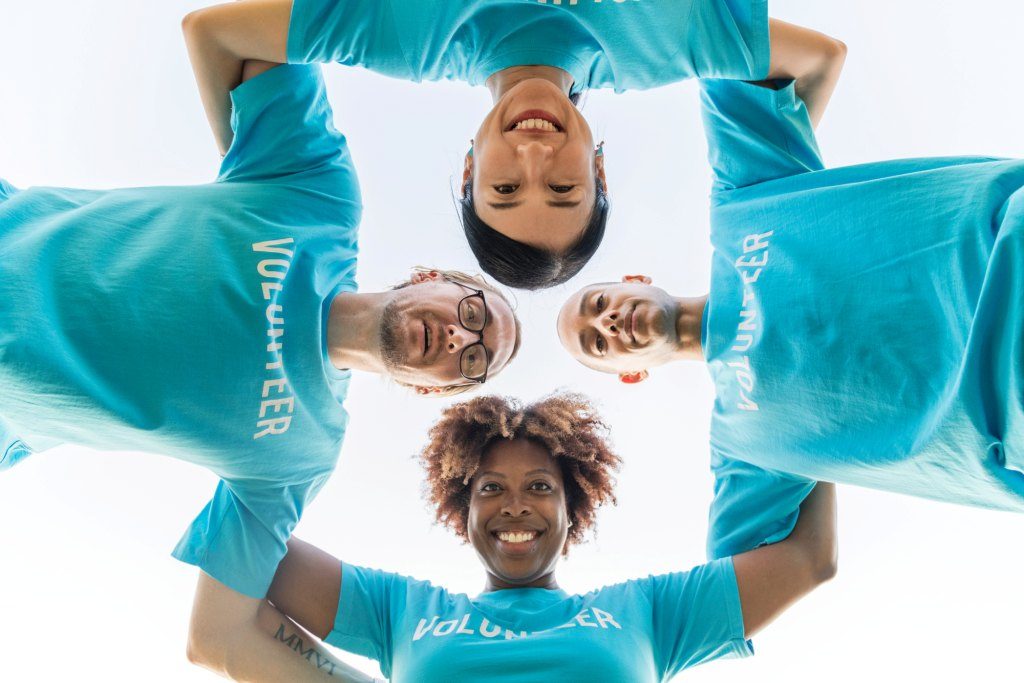 volunteers in a circle