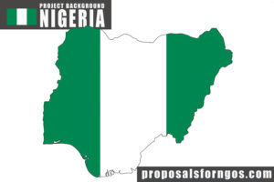 Project Background NIGERIA with map and flag