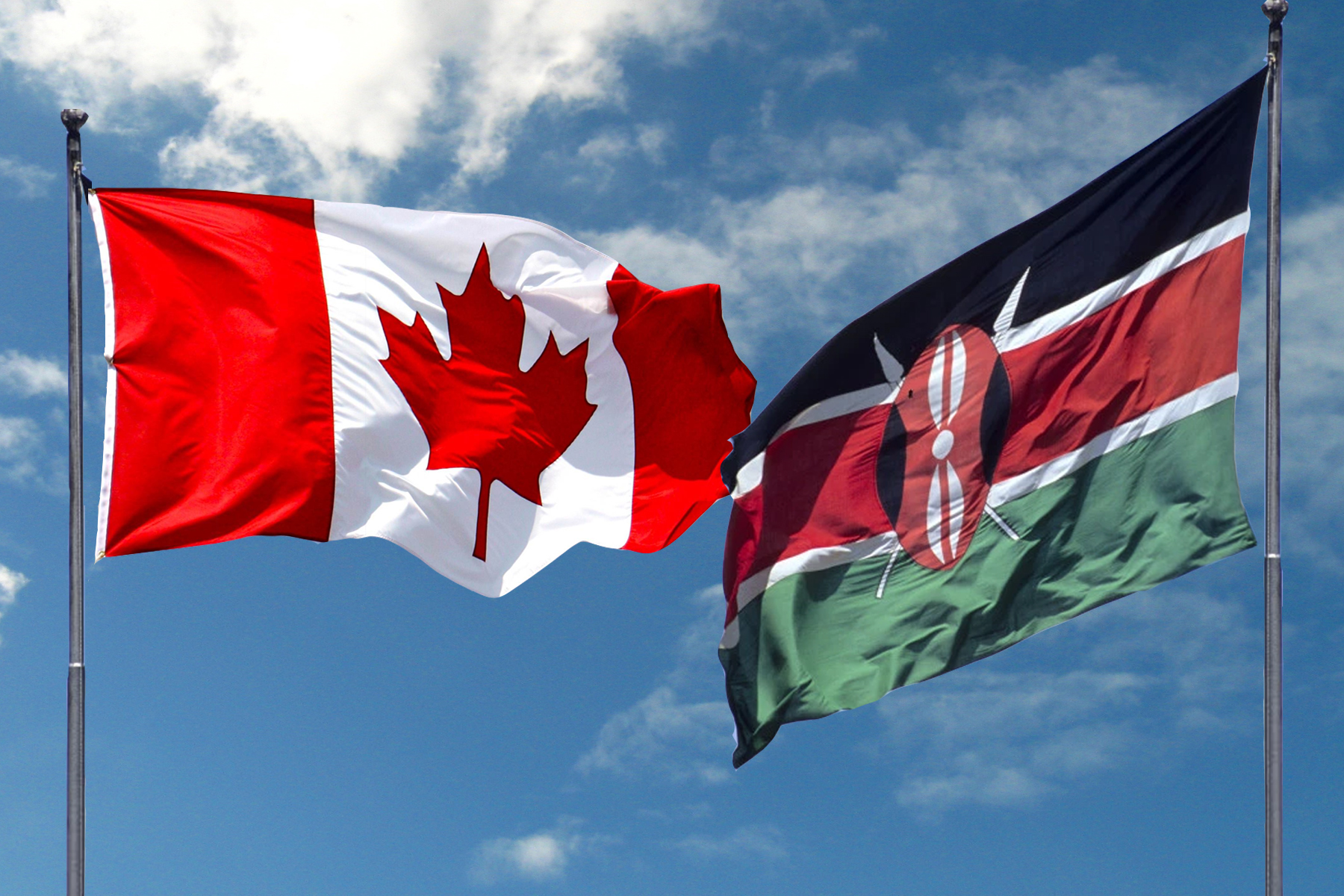 flag of Canada and Kenya