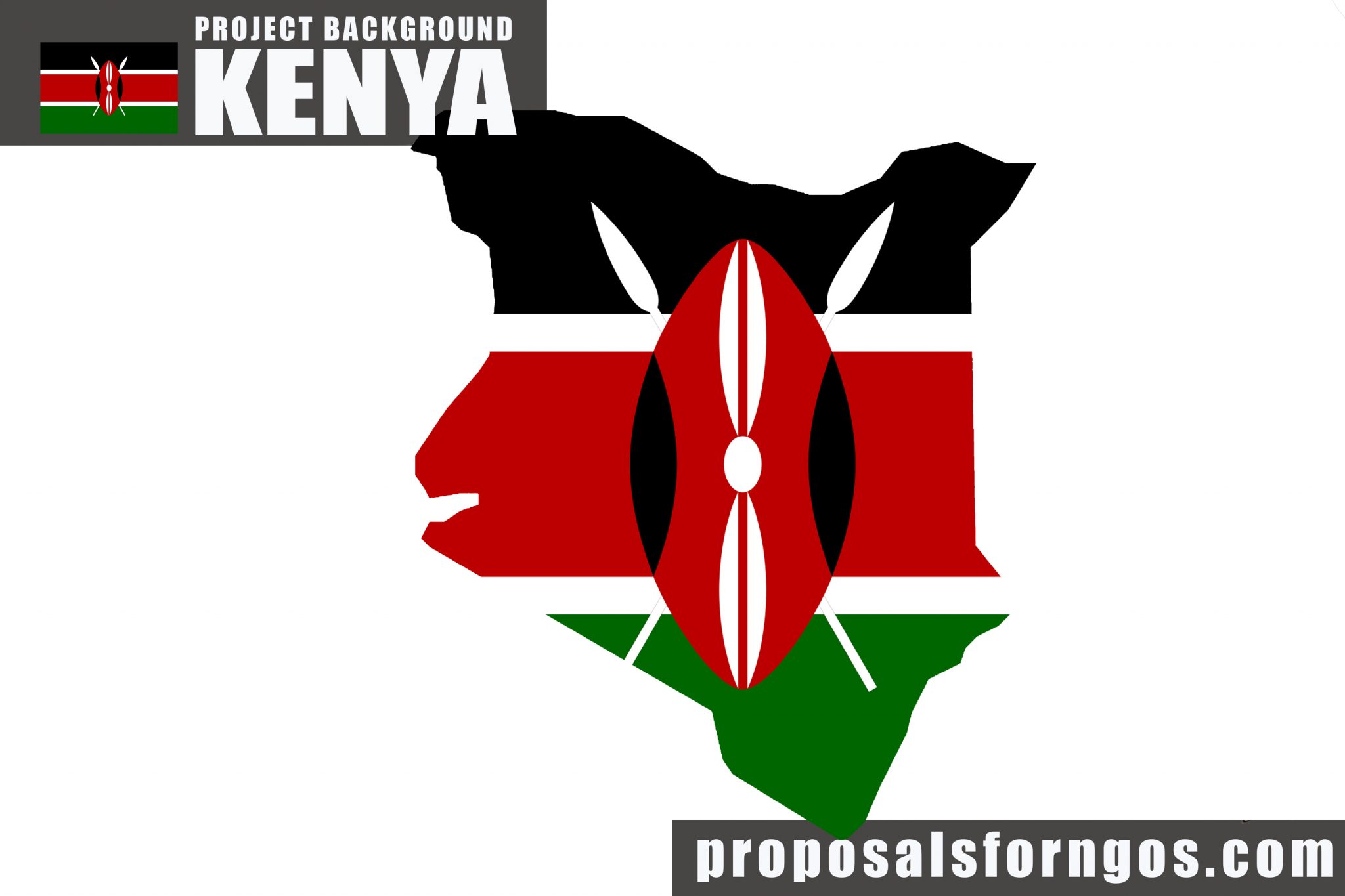 Flag and map of kenya