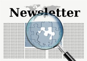 Newsletter with Magnifying Glass