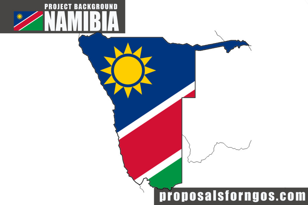 Project Background Namibia flag and map