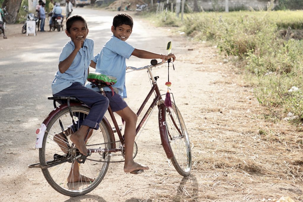 kids on bike