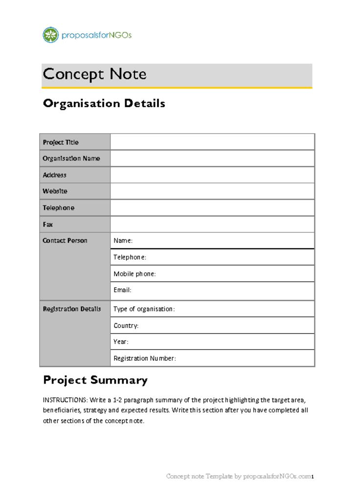 Concept Note Template Proposalsforngos Converted Pdf 
